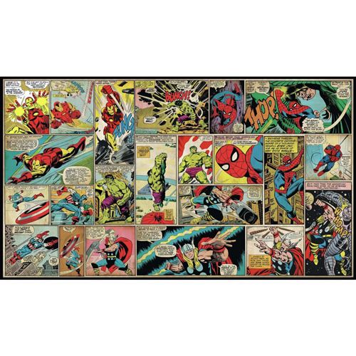 MY AGENCIES Papier peint panoramique encollé Marvel comics - 320 cm x 182.88 cm