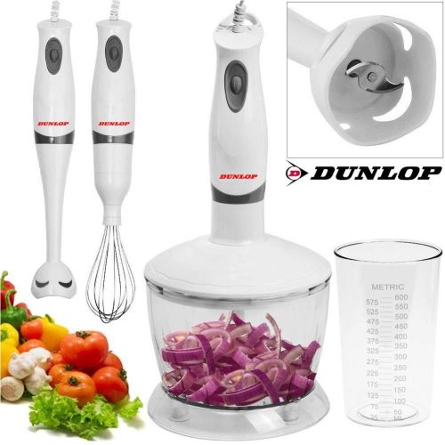 Dunlop - 06767 - Ensemble de Mixeurs à Main, 250 W, 0.65 Litres, Blanc