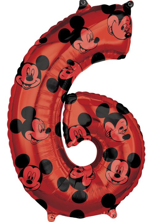 Amscan ballon d'aluminium Micky Mouse 6 ans junior 43 x 66 cm rouge