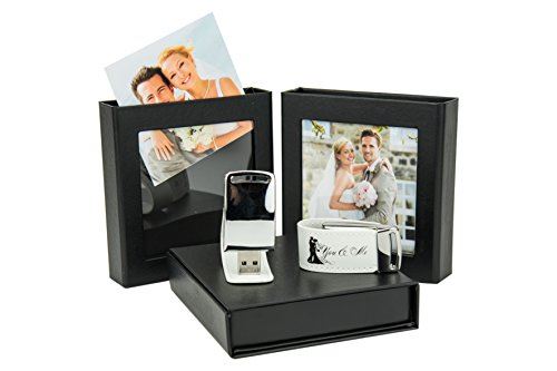 Mariage clé uSB 32Go uSB + coffre en cuir synthétique noir
