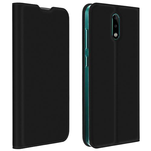 Etui pour Nokia 2.3 Effet Satiné Porte-carte Support Vidéo Dux Ducis Noir