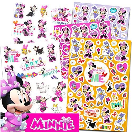 Minnie Mouse Stickers Tattoos Party Favor Pack (200 autocollants 50 tatouages ​​temporaires)