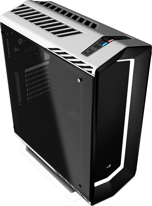 Aerocool P7-c1wg Mid Tour 8 Mode LED de couleur et PWM avec panneau en verre trempé – Blanc