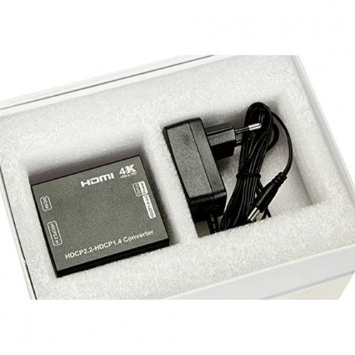 Maxtrack Cs35l Transmedia Convertisseur Hdmi 4k Hdcp 2.2 Avec Bloc D'alimentation Noir