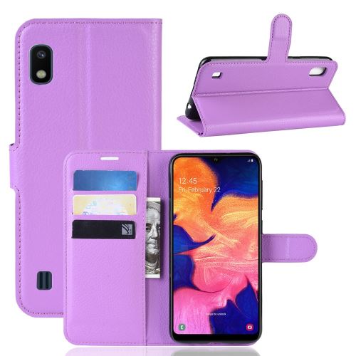 Etui en PU violet pour votre Samsung Galaxy A10