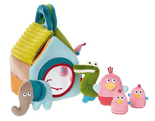 Sigikid - 41307 - Bébé Unisexe - Jeu d'Eveil Maison en Tissu - 24 cm - Crocodile's Friends - Multicolore
