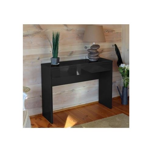 Meuble d'entrée, console ARENA coloris noir. Meuble design pour votre entrée