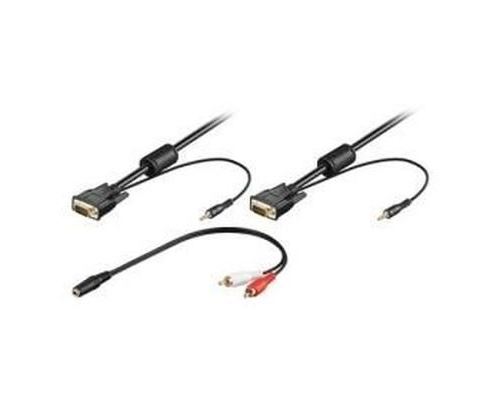 Câble vidéo SVGA HD15 M-M+audio jack 3.5mm+adapt.