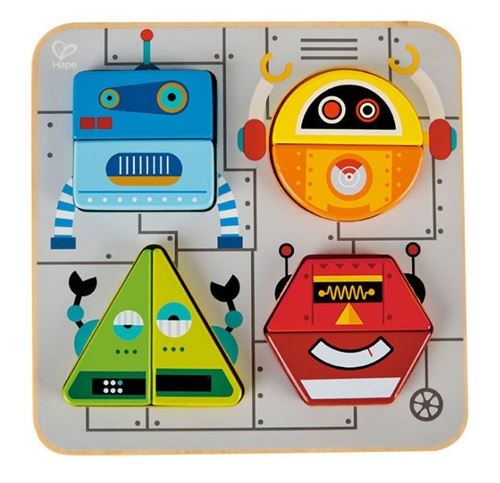 Hape puzzle en bois Robot 9 pièces