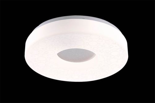 HOMEMANIA Lampe de Plafond Sirena Plafonnier - Ronde - Murale - Blanc en Métal, 40 x 40 x 8 cm, 1 x Bande de LED x 20W, 2100LM, 4000K Lumière Blanc Naturel