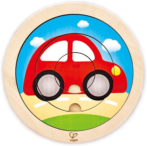 Hape casse-tête en bois Spinning Transport junior 4 pièces