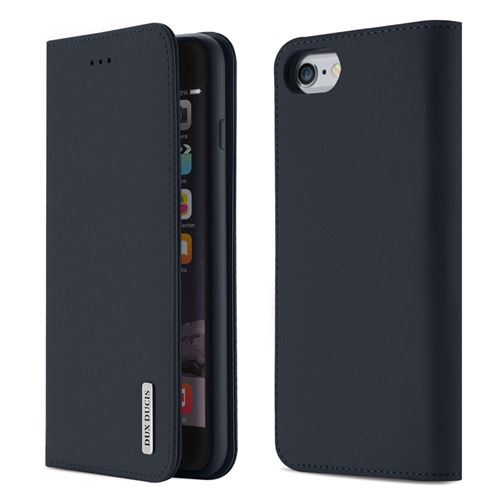 Etui en cuir véritable bleu foncé pour votre Apple iPhone 6s/6 4.7 inch