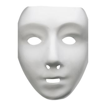 Masque Blanc Robot A Decorer - Blanc - Masque de déguisement - Achat & prix