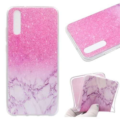 Coque en TPU marbre rose pour votre Huawei P20 Pro