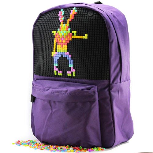 Pixel Bags Backpack 13 240 Jeu de société Pixels (Petit, Violet / Noir)