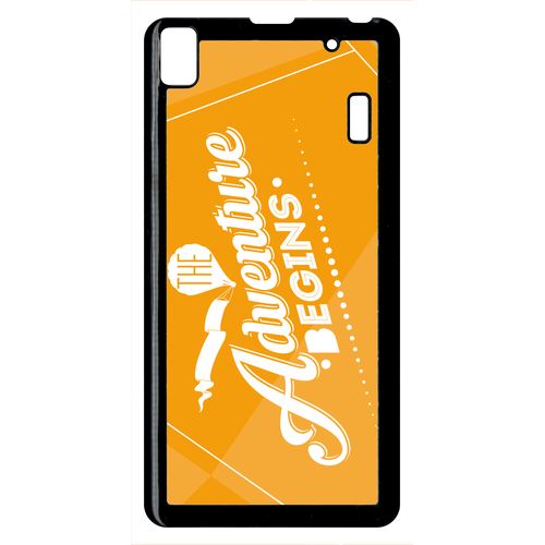 Coque Lenovo A7000 The Adventure Begins Fond Orange