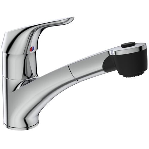 Ideal Standard - Mitigeur évier douchette monotrou 230 mm chromé bec orientable - CERASPRINT