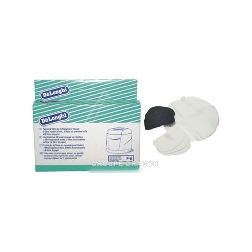 Kit Filtre 6 Huile 3 Vapeur 3Charbon Actif pour Friteuse Delonghi