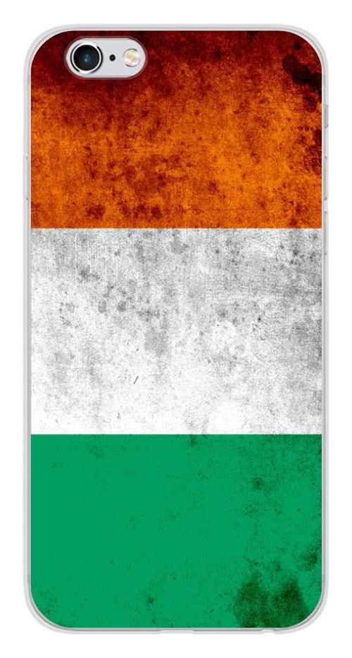Coque en silicone imprimée compatible iPhone 6 Plus iPhone 6S Plus Drapeau Côte d'Ivoire