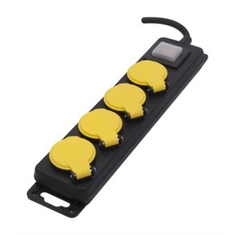 Chacon 99102 Bloc prises 4 x 16A avec cordon 1,5m Blanc interrupteur par 2