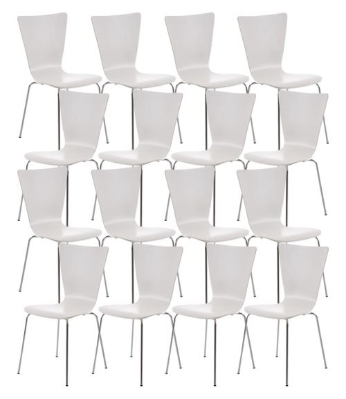 Lot de 16 chaises Aaron , Blanc