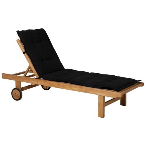Madison Coussin de chaise longue Panama 200 x 65 cm Noir LIGSB223