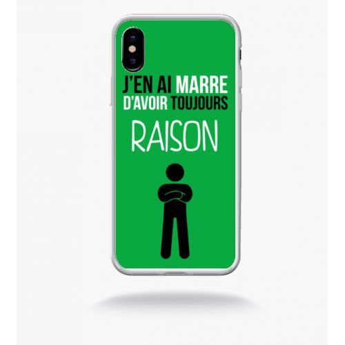 Coque j en ai marre d avoir toujours raison 5 compatible apple iphone x bord transparent