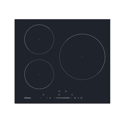 Candy CIS633SCTT - Table de cuisson à induction - 3 plaques de cuisson - Niche - largeur : 56 cm - profondeur : 49 cm - noir