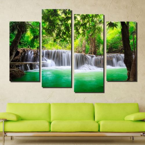 Tableau Multi Panneaux Mural 120cm*80cm Cascade Sans cadre
