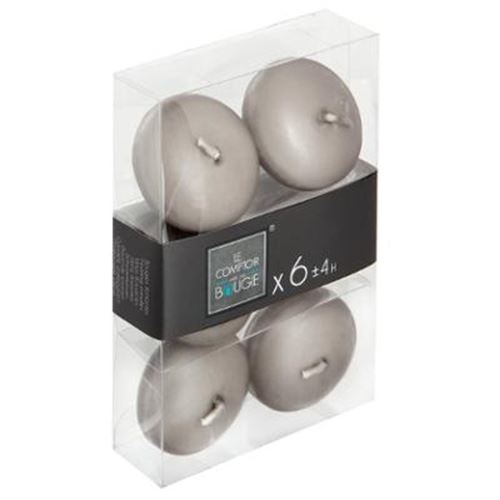 Comptoir De La Bougie Lot de 6 Bougies Flottantes Basic 4cm - vue 1