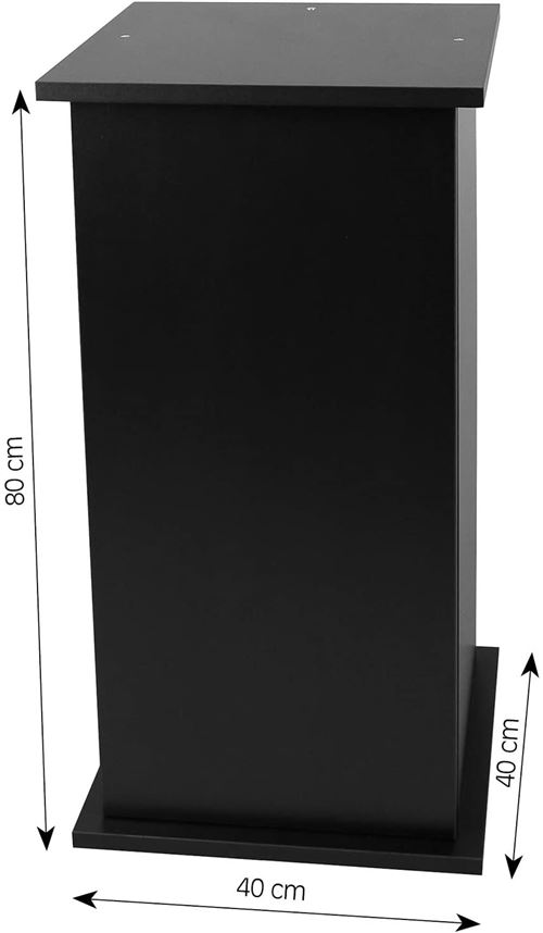SERA 32393 Meuble sous-Vasque avec Porte pour Aquarium Scaper Cube 80 cm Noir