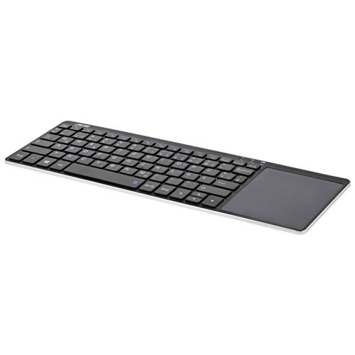 Clavier mince en aluminium sans fil InLine® avec pavé tactile, 2,4 GHz, argent / noir
