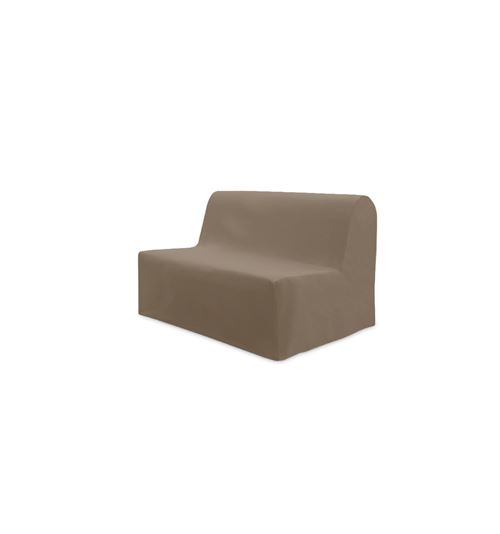 Soleil d'ocre panama housse de bz en coton taupe 200 x 140 cm
