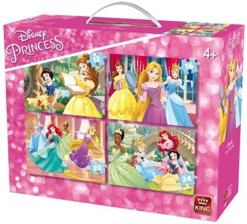 Puzzles de 12 à 24 pièces : 4 puzzles : princesses disney king puzzles