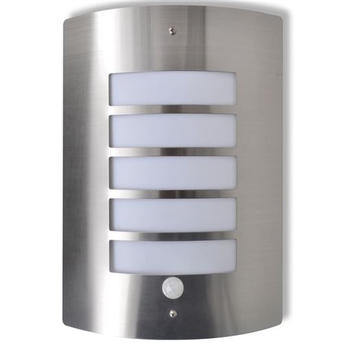 Sierlijke RVS wandlamp met bewegingssensor