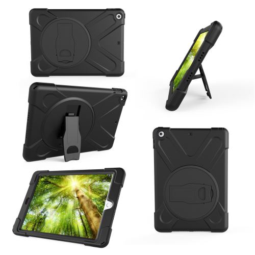 Étui antichoc dur avec support pour Apple New iPad 10.2 2019 - Noir
