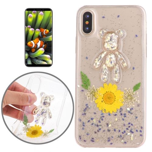 iPhone X Coque Protection TPU Jaune Ourson ALS48305