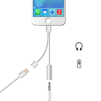 Adaptateur câble Type lightning vers prise jack 3.5mm audio écouteur Blanc  pour Iphone 12 -Yuan