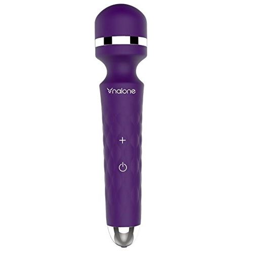 NALONE Rockit Wand - Stimulateur de Clitoris, Ergonomique avec Moteur Puissant de 7 Modes de Vibrations, Violet