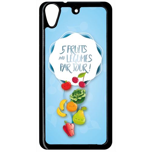 Coque Htc Desire 626 5 Fruits Et Legumes Fond Bleu Pale
