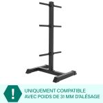 Rack De Rangement Pour Poids Disques Noir 30 31mm Accessoires