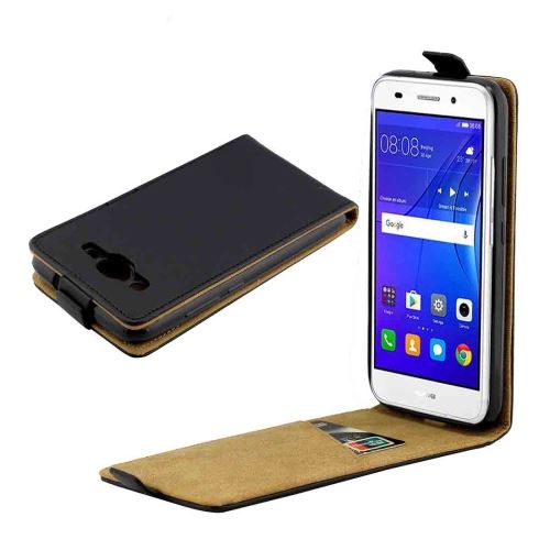 Huawei Y3 (2017) Housse Etui Cuir PU Business Style Noir ALS53983