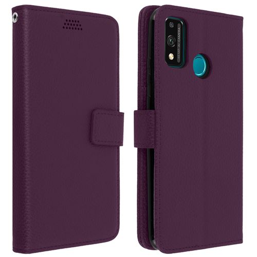 Etui pour Honor 9X Lite avec Porte-carte et Support Vidéo violet