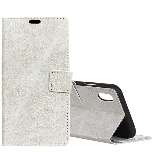 Wiko Robby 2 Housse Etui Cuir PU Effet Peau rétro Blanc ALS55166