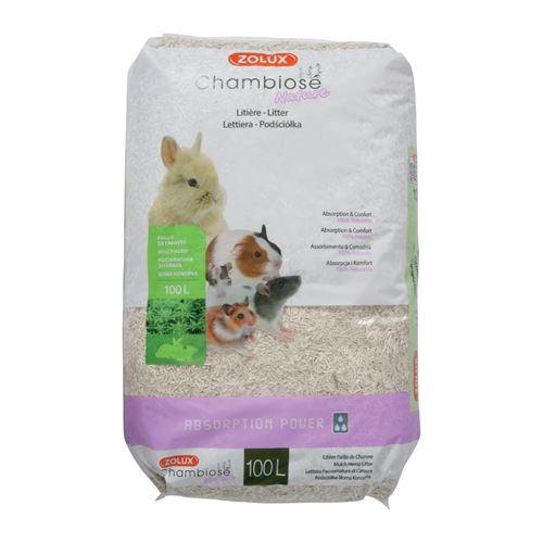 Litière absorbante chambiose zolux pour rongeur contenance 100 litres