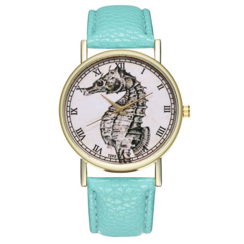 Montre hippocampe montre les tendances de la montre à quartz de la montre des femmes biologiquement marine marine bi293-aMenthe verte