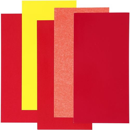 Efco feuille décorative rouge 10 x 20 cm 5 pièces