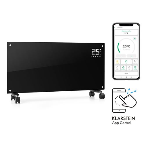 Radiateur à convection - Klarstein Bornholm Smart - Convecteur - 2000W - Minuteur - Connecté - Noir