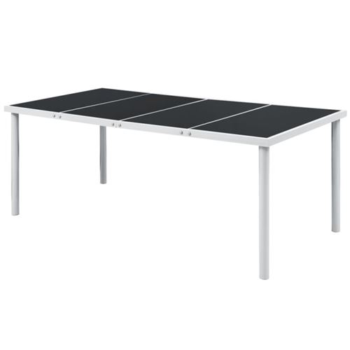 Vidaxl Noir Table De Jardin 190X90x74 Cm Acier