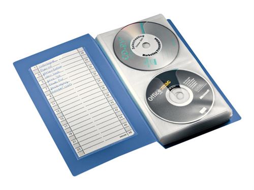 DATALINE CD Storage book - Cd-portefeuille -capaciteit: 48 CD - transparant blauw
